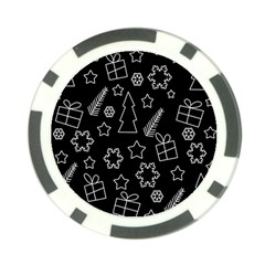 Simple Xmas Pattern Poker Chip Card Guards (10 Pack)  by Valentinaart