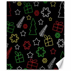 Colorful Xmas Pattern Canvas 8  X 10  by Valentinaart