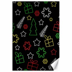 Colorful Xmas Pattern Canvas 20  X 30   by Valentinaart