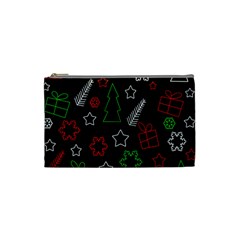 Green And  Red Xmas Pattern Cosmetic Bag (small)  by Valentinaart