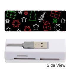 Green And  Red Xmas Pattern Memory Card Reader (stick)  by Valentinaart