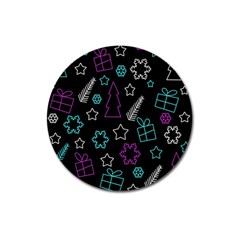 Creative Xmas Pattern Magnet 3  (round) by Valentinaart