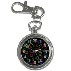 Playful Xmas Pattern Key Chain Watches by Valentinaart