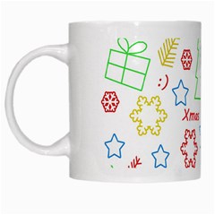 Simple Christmas Pattern White Mugs by Valentinaart