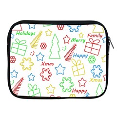 Simple Christmas Pattern Apple Ipad 2/3/4 Zipper Cases by Valentinaart