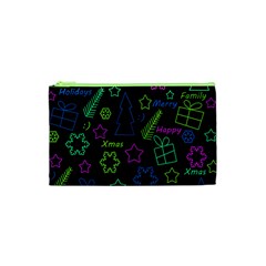 Decorative Xmas Pattern Cosmetic Bag (xs) by Valentinaart