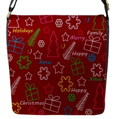 Red Xmas Pattern Flap Messenger Bag (s) by Valentinaart
