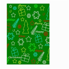 Green Xmas Pattern Large Garden Flag (two Sides) by Valentinaart