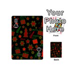 Red and green Xmas pattern Playing Cards 54 (Mini)  Front - Club8