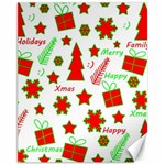 Red and green Christmas pattern Canvas 11  x 14   10.95 x13.48  Canvas - 1