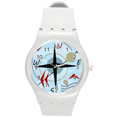 Compass Round Plastic Sport Watch (M)