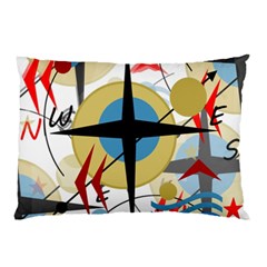 Compass 4 Pillow Case by Valentinaart