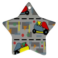 Toy Cars Star Ornament (two Sides)  by Valentinaart