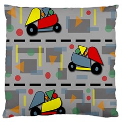 Toy Cars Large Cushion Case (one Side) by Valentinaart