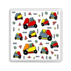 Toy Cars Pattern Memory Card Reader (square)  by Valentinaart