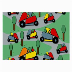 Toy Car Pattern Large Glasses Cloth by Valentinaart