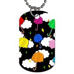 Umbrellas 2 Dog Tag (two Sides) by Valentinaart