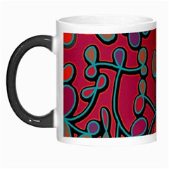 Red floral pattern Morph Mugs