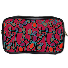 Red floral pattern Toiletries Bags
