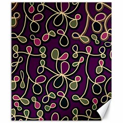 Elegant Purple Pattern Canvas 20  X 24   by Valentinaart