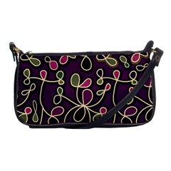 Elegant Purple Pattern Shoulder Clutch Bags by Valentinaart