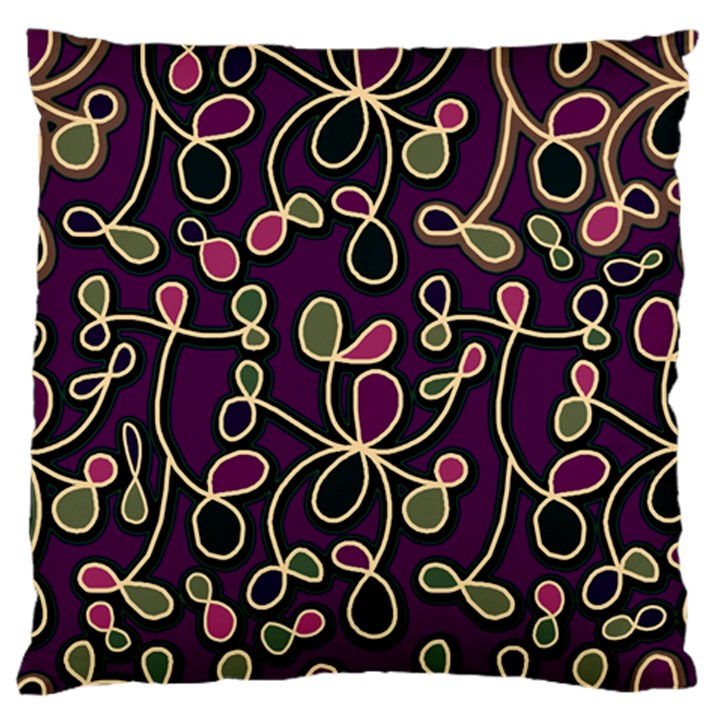 Elegant purple pattern Standard Flano Cushion Case (One Side)