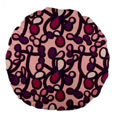 Pink And Purple Pattern Large 18  Premium Flano Round Cushions