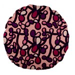 Pink and purple pattern Large 18  Premium Flano Round Cushions Front