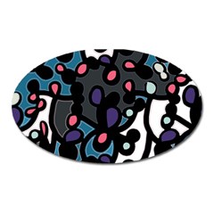 Elegant Pattern Oval Magnet by Valentinaart