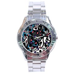 Elegant Pattern Stainless Steel Analogue Watch