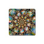 Marbled Spheres Spiral Square Magnet Front