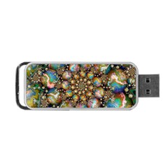 Marbled Spheres Spiral Portable Usb Flash (two Sides) by WolfepawFractals
