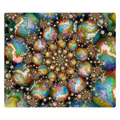 Marbled Spheres Spiral Double Sided Flano Blanket (small)  by WolfepawFractals