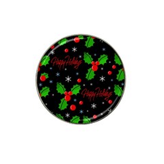 Happy Holidays Pattern Hat Clip Ball Marker (4 Pack) by Valentinaart