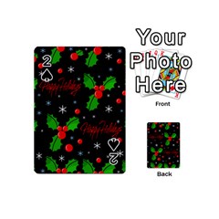 Happy Holidays Pattern Playing Cards 54 (mini)  by Valentinaart