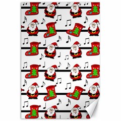 Xmas Song Pattern Canvas 20  X 30   by Valentinaart