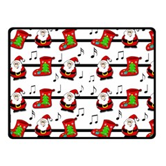 Xmas Song Pattern Fleece Blanket (small) by Valentinaart