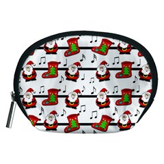 Xmas Song Pattern Accessory Pouches (medium)  by Valentinaart