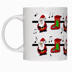 Xmas Song Pattern White Mugs by Valentinaart