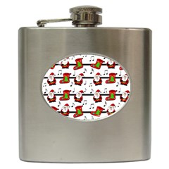 Xmas Song Pattern Hip Flask (6 Oz) by Valentinaart