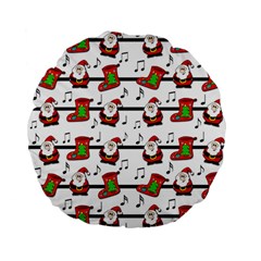 Xmas Song Pattern Standard 15  Premium Flano Round Cushions by Valentinaart