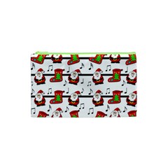 Xmas Song Pattern Cosmetic Bag (xs) by Valentinaart