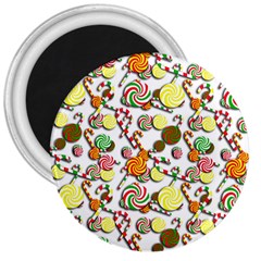 Xmas Candy Pattern 3  Magnets by Valentinaart