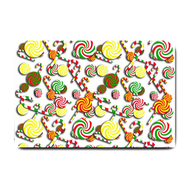 Xmas candy pattern Small Doormat 