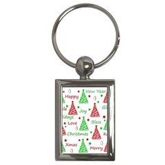 New Year Pattern Key Chains (rectangle)  by Valentinaart