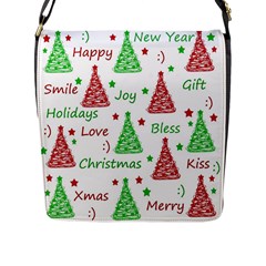 New Year Pattern Flap Messenger Bag (l) 