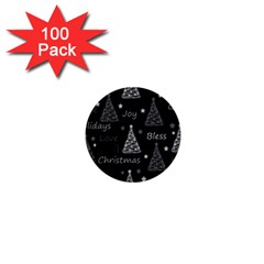 New Year Pattern - Gray 1  Mini Buttons (100 Pack) 