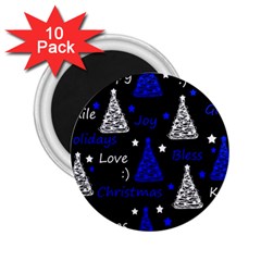 New Year pattern - blue 2.25  Magnets (10 pack) 