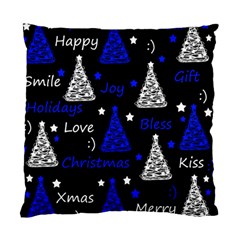 New Year pattern - blue Standard Cushion Case (Two Sides)