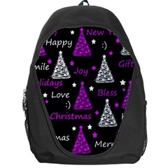 New Year Pattern - Purple Backpack Bag by Valentinaart